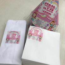 Kit Festa Circo - Guardanapo-Chapeuzinho-Saquinho Pipoca