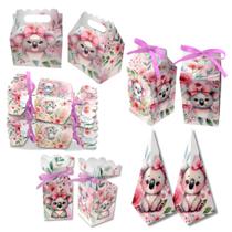 Kit Festa Coala 50 Peças Decoração Aniversário Chá De Bebê Kit Festa Coala 50 Peças Decoração Aniversário Chá De Bebê