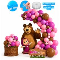 Kit Festa combina Masha e o Urso Decoração Arco 150 Balões Kit Festa combina Masha e o Urso Decoração Arco 150 Balões