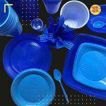 Kit Festa Completa Menino com Vela Glitter + Faisca 50 Pessoas