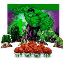 Kit festa completo 107 pçs decoração Hulk Aniversário