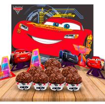 Kit festa completo 107pçs decoração Carros Disney aniversári