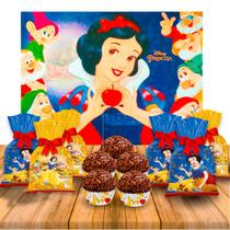 Kit festa completo 113pçs decoração Branca de Neve Festa