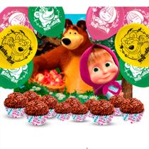 Kit festa completo 126 pçs Decoração Masha e o Urso Kit festa completo 126 pçs Decoração Masha e o Urso