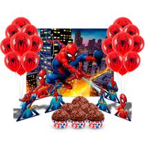 Kit festa Completo 132 pçs Decoração Homem Aranha festa