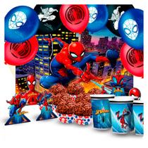 Kit festa completo 134 itens Decoração festa Homem Aranha Kit festa completo 134 itens Decoração festa Homem Aranha