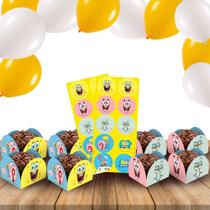 Kit festa completo 180 itens Decoração Bob Esponja festa
