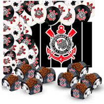 Kit festa completo 66 itens decoração corinthians aniversári Kit festa completo 66 itens decoração corinthians aniversári