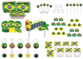 Kit Festa Copa do Mundo Brasil 311 peças (30 pessoas)