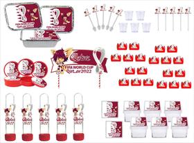 Kit Festa Copa do Mundo do Qatar 191 peças (20 pessoas)