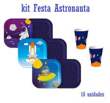 kit festa Copos e pratos astronauta espaço foguete festa infantil