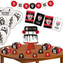 Kit Festa de Aniversário Decorativa Comemoração Atlético Clube Goianiense - 62 peças - Festcolor Kit Festa de Aniversário Decorativa Comemoração Atlético Clube Goianiense - 62 peças - Festcolor