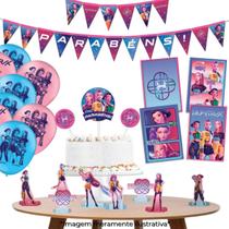 Kit Festa de Aniversário Decorativa Comemoração Infantil Guerreiras do K-Pop - 24 peças - Festcolor Kit Festa de Aniversário Decorativa Comemoração Infantil Guerreiras do K-Pop - 24 peças - Festcolor