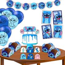 Kit Festa de Aniversário Decorativa Comemoração Infantil Stitch - 62 peças - Festcolor Kit Festa de Aniversário Decorativa Comemoração Infantil Stitch - 62 peças - Festcolor