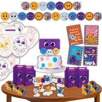 Kit Festa de Aniversário Decorativa Só Um Bolinho Bolofofos - 90 - peças - Festcolor Kit Festa de Aniversário Decorativa Só Um Bolinho Bolofofos - 90 - peças - Festcolor