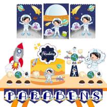 Kit Festa Decoração Aniversário Astronauta infantil com caneta Kit Festa Decoração Aniversário Astronauta infantil com caneta