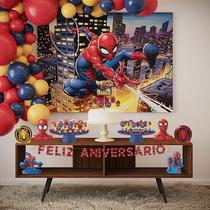 Kit Festa Decoração Aniversário Homem Aranha Licenciado - Piffer