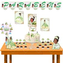 Kit Festa Decoração Aniversário Tiana a Princesa e o sapo infantil com pulseira Kit Festa Decoração Aniversário Tiana a Princesa e o sapo infantil com pulseira