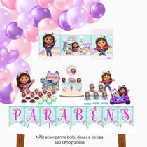Kit festa decoração casa aniversario só um bolinho A casa magica da Gaby com pulseira
