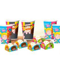 Kit Festa decoração Mundo Bita 50 forminhas + 8 Copos