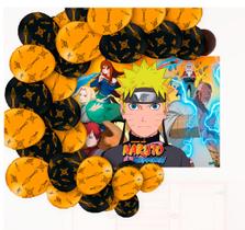 Kit festa Decoração Naruto painel Gigante + 25 Bexigas