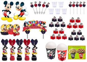 Kit festa decorado Mickey105 peças (10 pessoas) - Produto artesanal