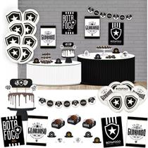 Kit Festa Decorativa Comemoração Aniversário Time Botafogo - 62 peças - Festcolor