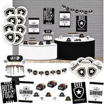 Kit Festa Decorativa Comemoração Aniversário Time Botafogo - 62 peças - Festcolor