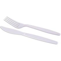 Kit Festa Descartável Garfo e Faca Master Branco PCT com 25