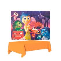 Kit festa Divertidamente Decoração Painel + Toalha Laranja Kit festa Divertidamente Decoração Painel + Toalha Laranja