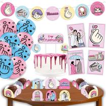 Kit Festa Dorama 62 Peças Comemoração Aniversário Colorido Criança Adulto - Festcolor Kit Festa Dorama 62 Peças Comemoração Aniversário Colorido Criança Adulto - Festcolor