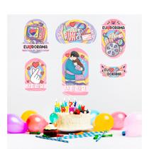 Kit festa Dorama Decoração Aniversário completa 6pçs EVA Kit festa Dorama Decoração Aniversário completa 6pçs EVA