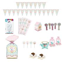 Kit Festa É Só Um Bolinho Jardim Encantado Completo 119 Pçs