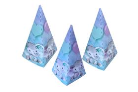 Kit Festa Elefantinho Chá Revelação Mesversario lilas verde Kit Festa Elefantinho Chá Revelação Mesversario lilas verde