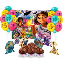 Kit festa Encanto Decoração Painel +Balão +display+Forminhas