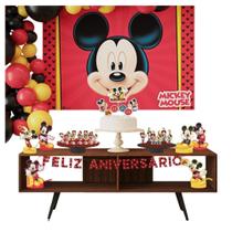 Kit Festa Facil 39 Peças Tema Mickey Decoração Aniversario