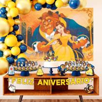 Kit Festa Fácil A Bela e A Fera Decoração Aniversário - Piffer Kit Festa Fácil A Bela e A Fera Decoração Aniversário - Piffer