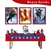 Kit Festa Fácil Decoração Prática -Homem Aranha - 64 peças