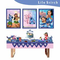 Kit Festa Fácil Decoração Prática -Lilo Stitch - 64 peças