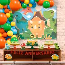Kit Festa Fácil Dino baby Decoração De Aniversário Piffer Kit Festa Fácil Dino baby Decoração De Aniversário Piffer