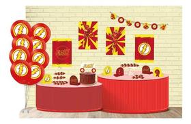Kit Festa Fácil Flash Liga Da Justiça Decoração Aniversário