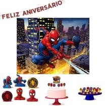 Kit Festa Facil Homem Aranha Spider-Man Decoração Aniversario 39 Peças