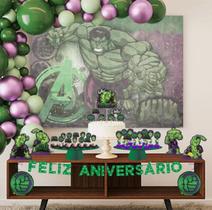 Kit Festa Fácil Hulk Em Eva Licenciado - Decoração de Festas