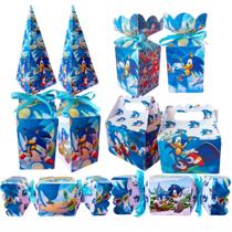 Kit Festa Facil Lembrancinha Caixinha Para Doces Tema Sonic
