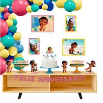 Kit Festa Fácil Moana Baby com 40 Peças para Decoração Kit Festa Fácil Moana Baby com 40 Peças para Decoração