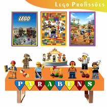 Kit Festa Facil Montagem Decoração Pratica - Lego Profissões Kit Festa Facil Montagem Decoração Pratica - Lego Profissões