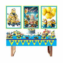 Kit Festa Fácil Montagem Decoração Prática -Minions