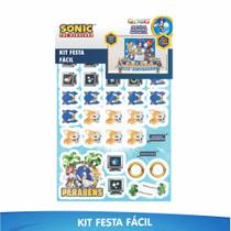 Kit Festa Fácil Sonic - 39 Itens - 01 Unidade - Piffer - Rizzo Kit Festa Fácil Sonic - 39 Itens - 01 Unidade - Piffer - Rizzo