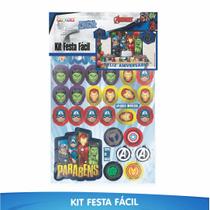 Kit Festa Fácil Vingadores - 39 Itens - 01 Unidade - Piffer - Rizzo Kit Festa Fácil Vingadores - 39 Itens - 01 Unidade - Piffer - Rizzo