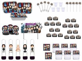 Kit Festa Família Addams Desenho 191 peças (20 pessoas)